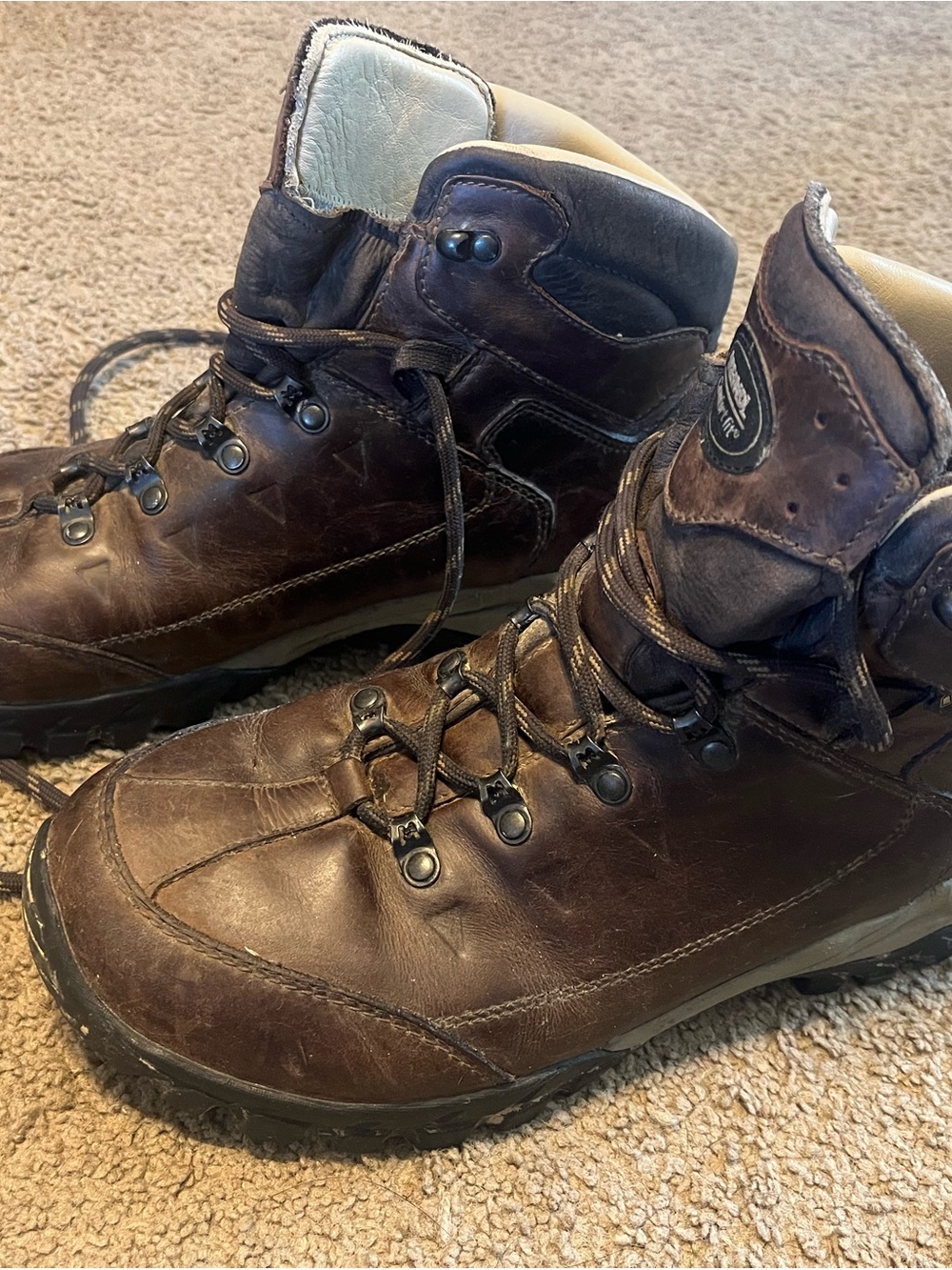 Men's Brown Leather Outdoor Boots with Padded Collar